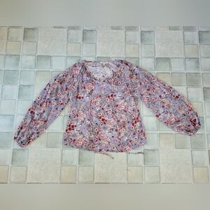 Andree by Unit Size Small Periwinkle Floral Top